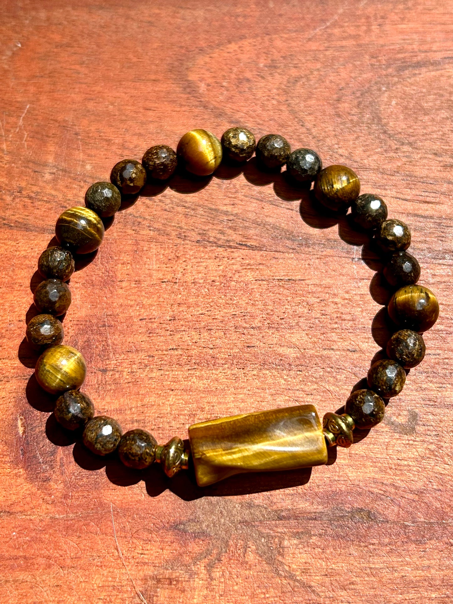 Tiger’s Eye & Bronzite Gemstone Bracelet