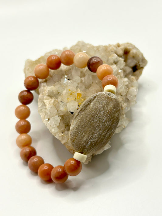 Petrified Wood Gemstone Bracelet