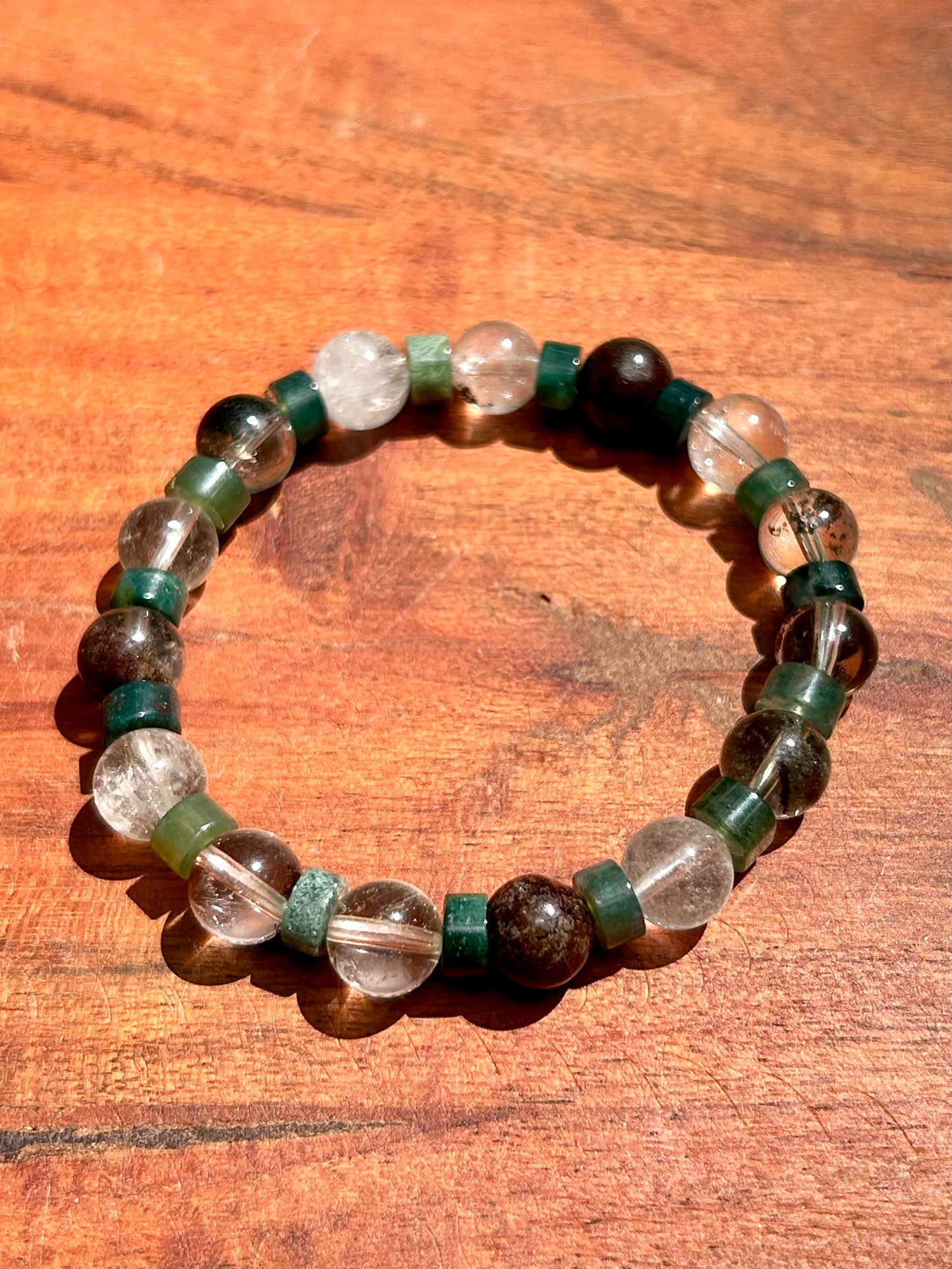 Garden Quartz & Fancy Jasper Gemstone Bracelet