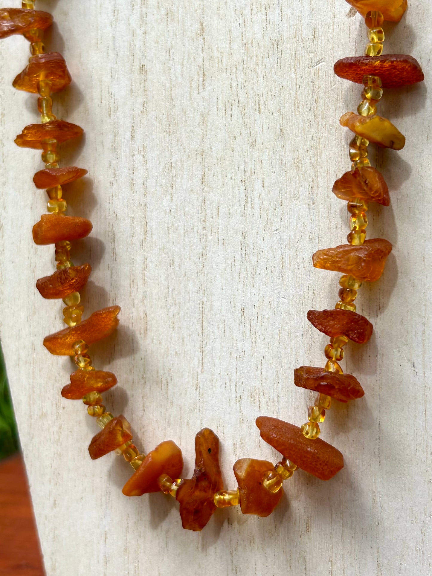 Amber Gemstone 14k Gold Filled Beaded Necklace