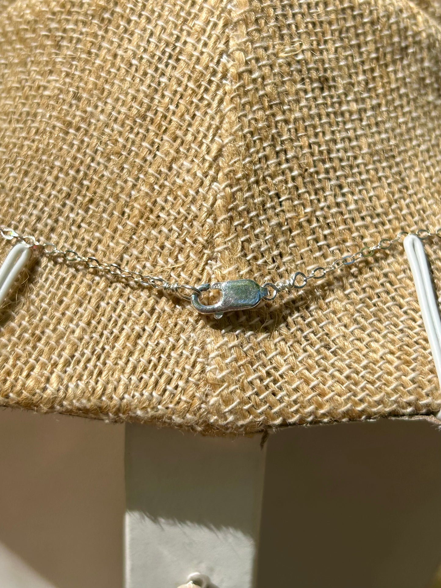 Kunzite Gemstone Sterling Silver Simple Chain Necklace