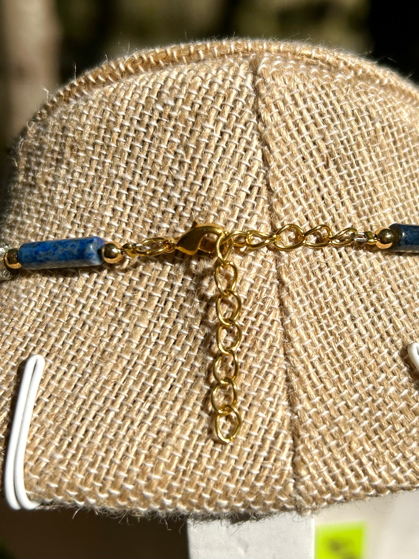 Lapis Lazuli & Pyrite with Gold Accents Beaded Necklace