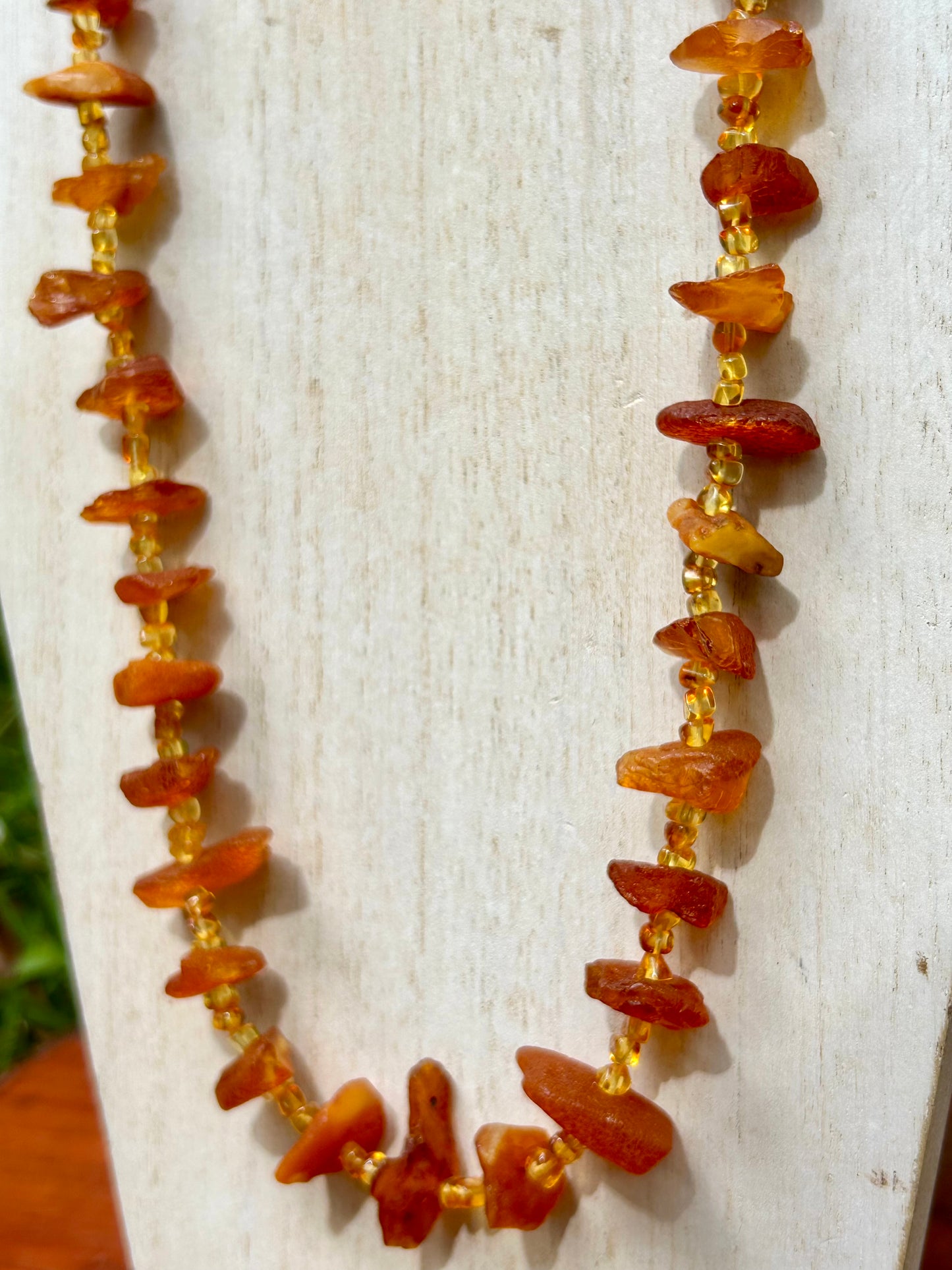 Amber Gemstone 14k Gold Filled Beaded Necklace
