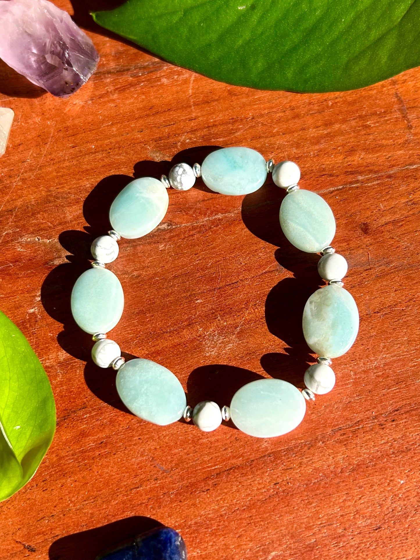 Amazonite & White Howlite Gemstone Bracelet