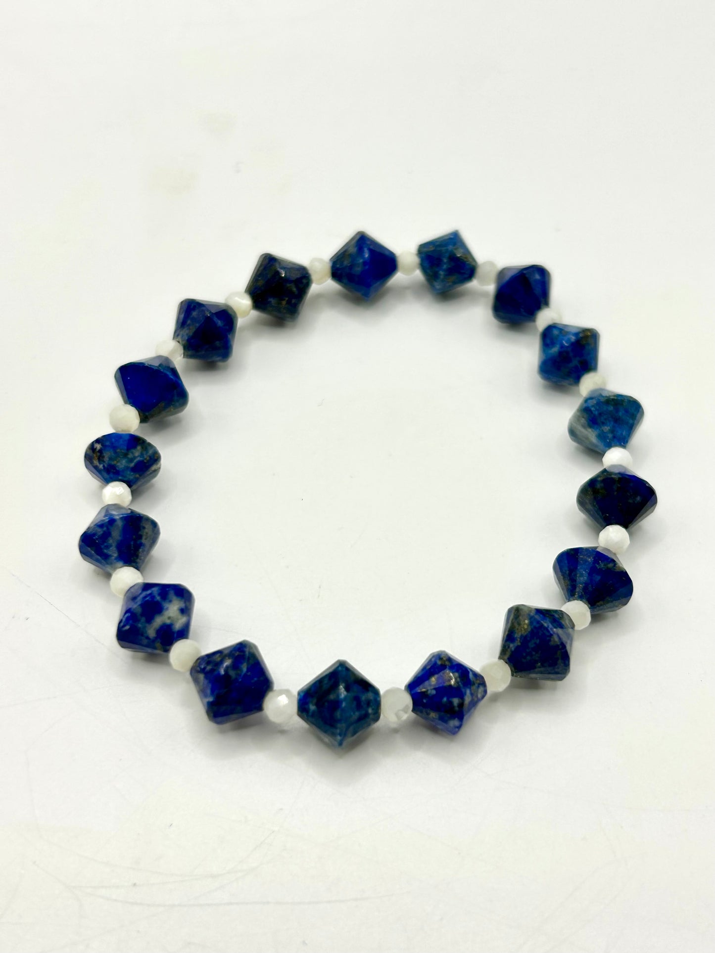 Lapis Lazuli & Mother-of-Pearl Gemstone Bracelet