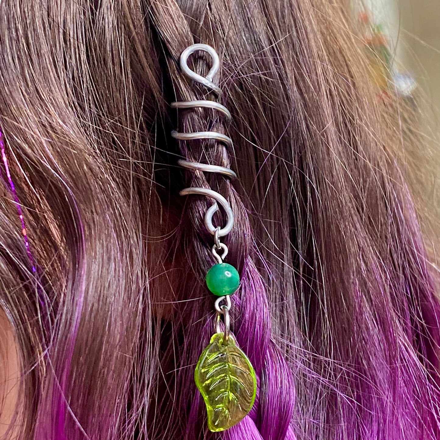 Wire Spiral Wrap Hair Jewelry.