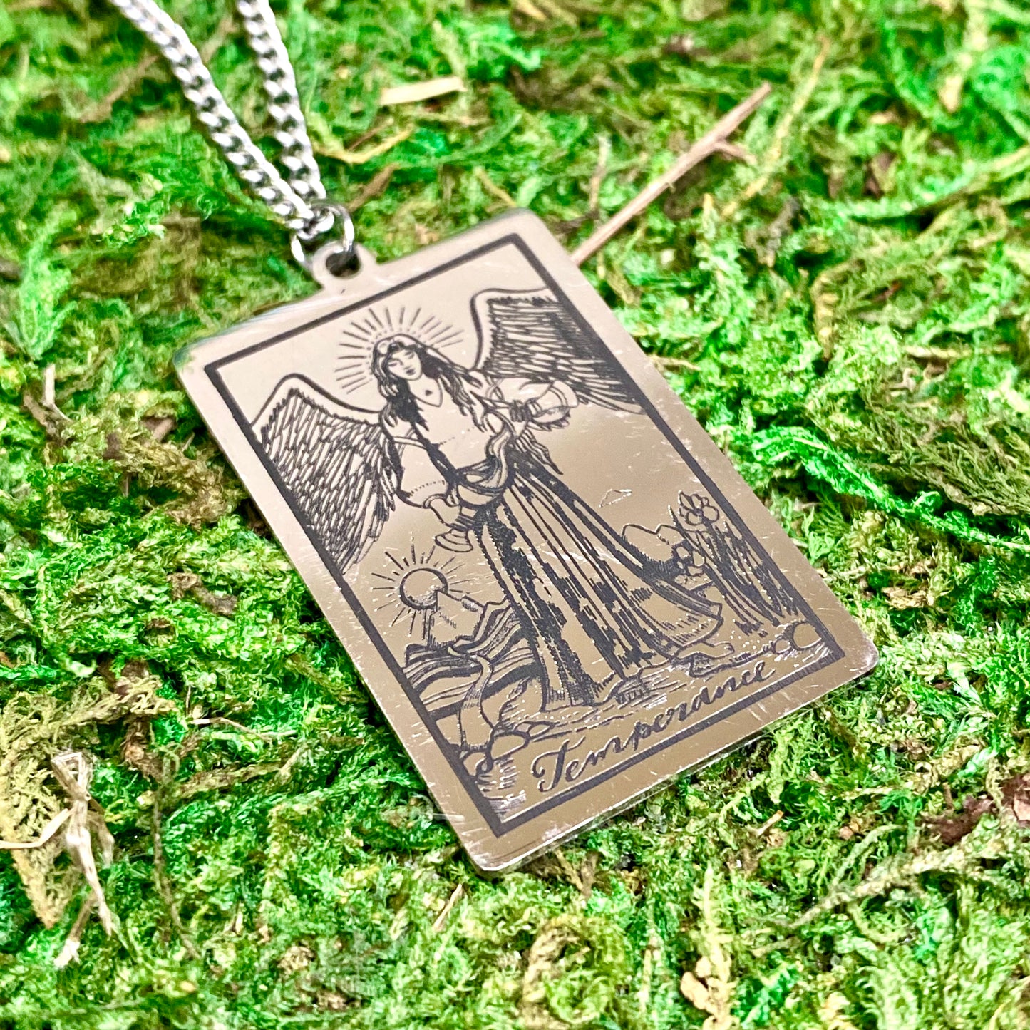 Temperance Tarot Card Necklace