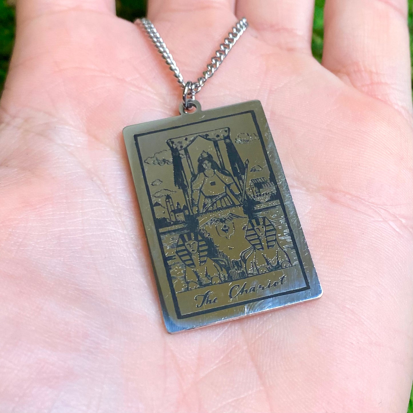 The Chariot Tarot Card Necklace