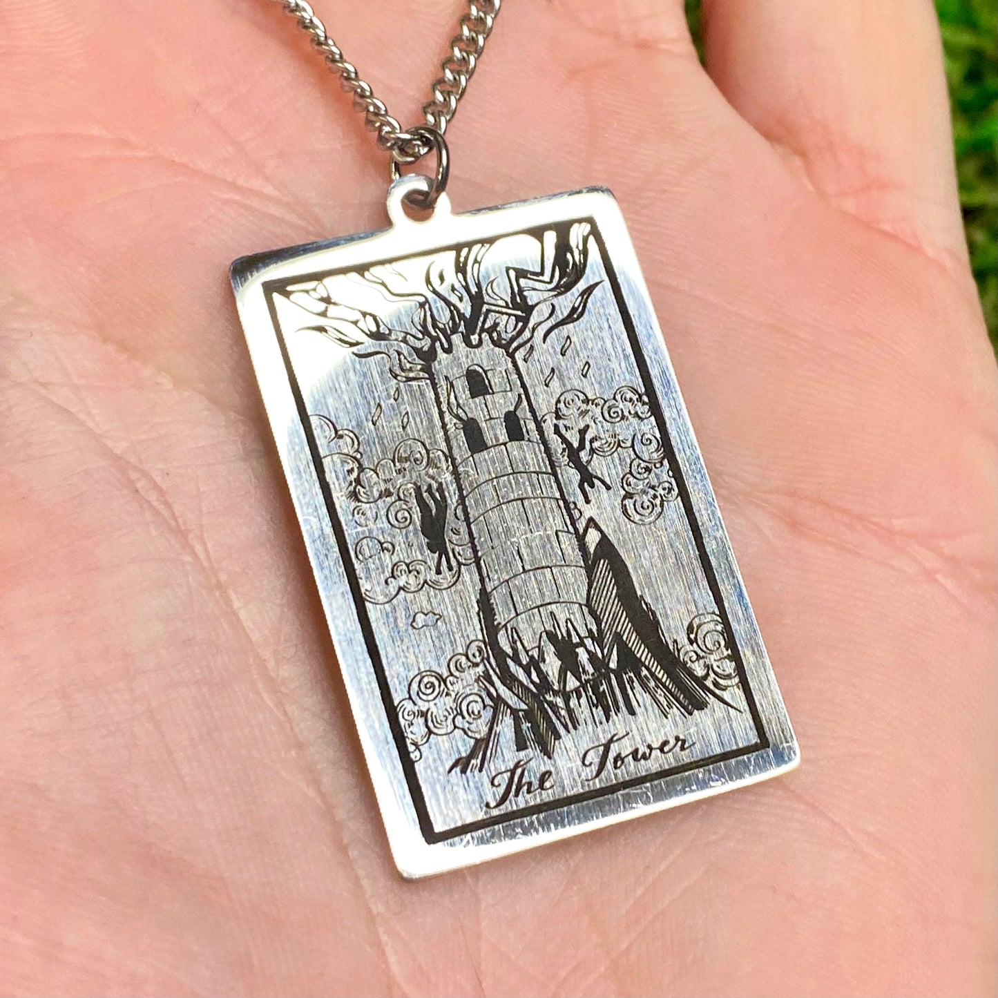 The Tower Tarot Card Necklace