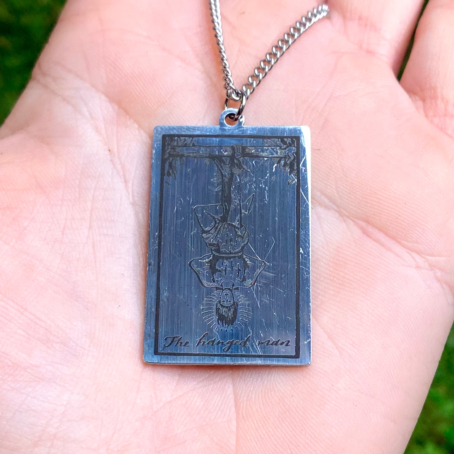 The Hanged Man Tarot Card Necklace