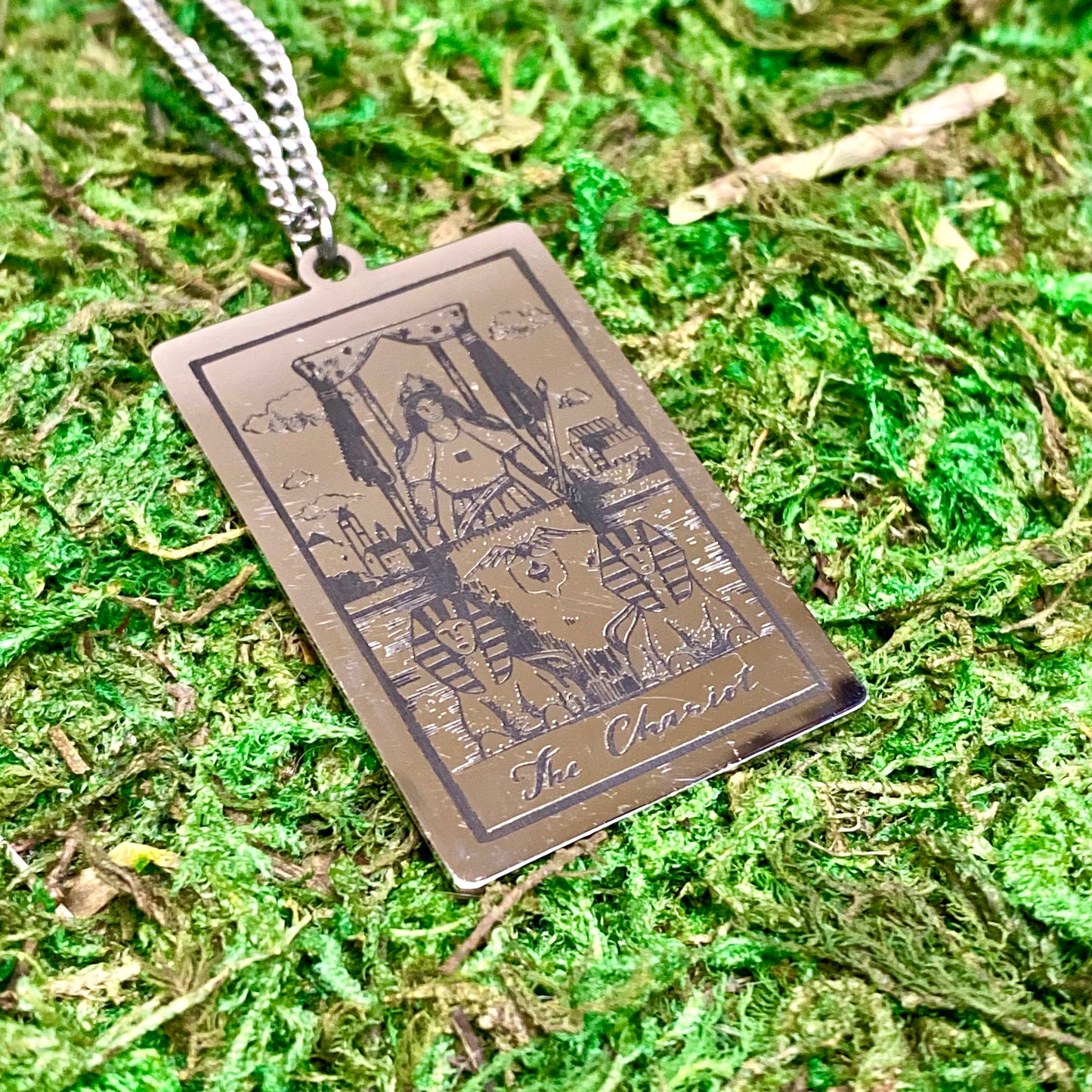 The Chariot Tarot Card Necklace