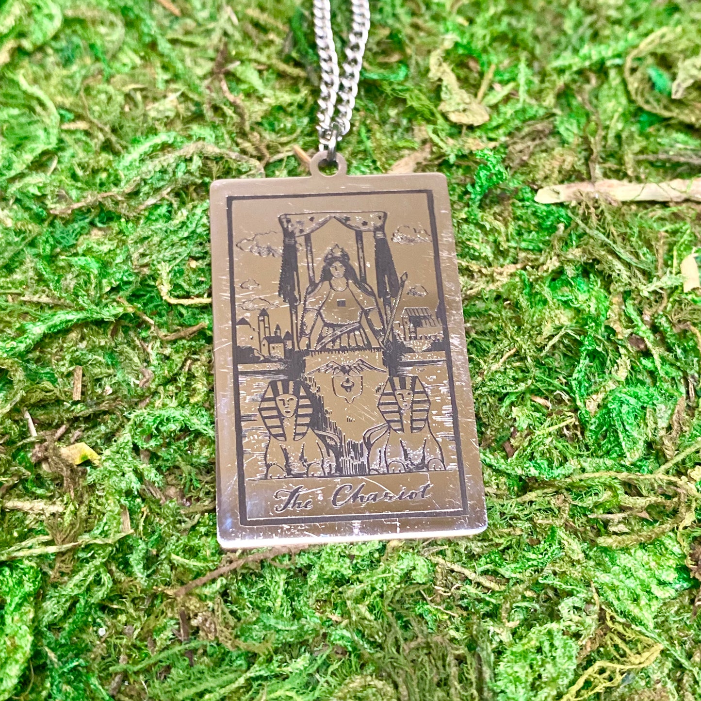 The Chariot Tarot Card Necklace