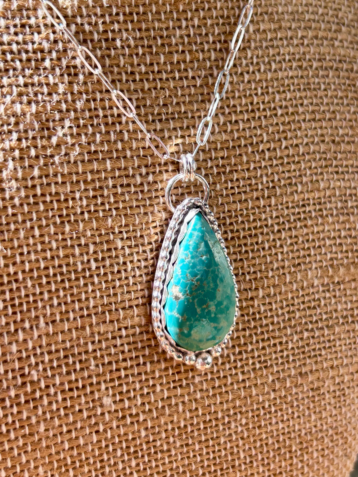 Sierra Bella Turquoise Gemstone Sterling Silver Pendant Necklace