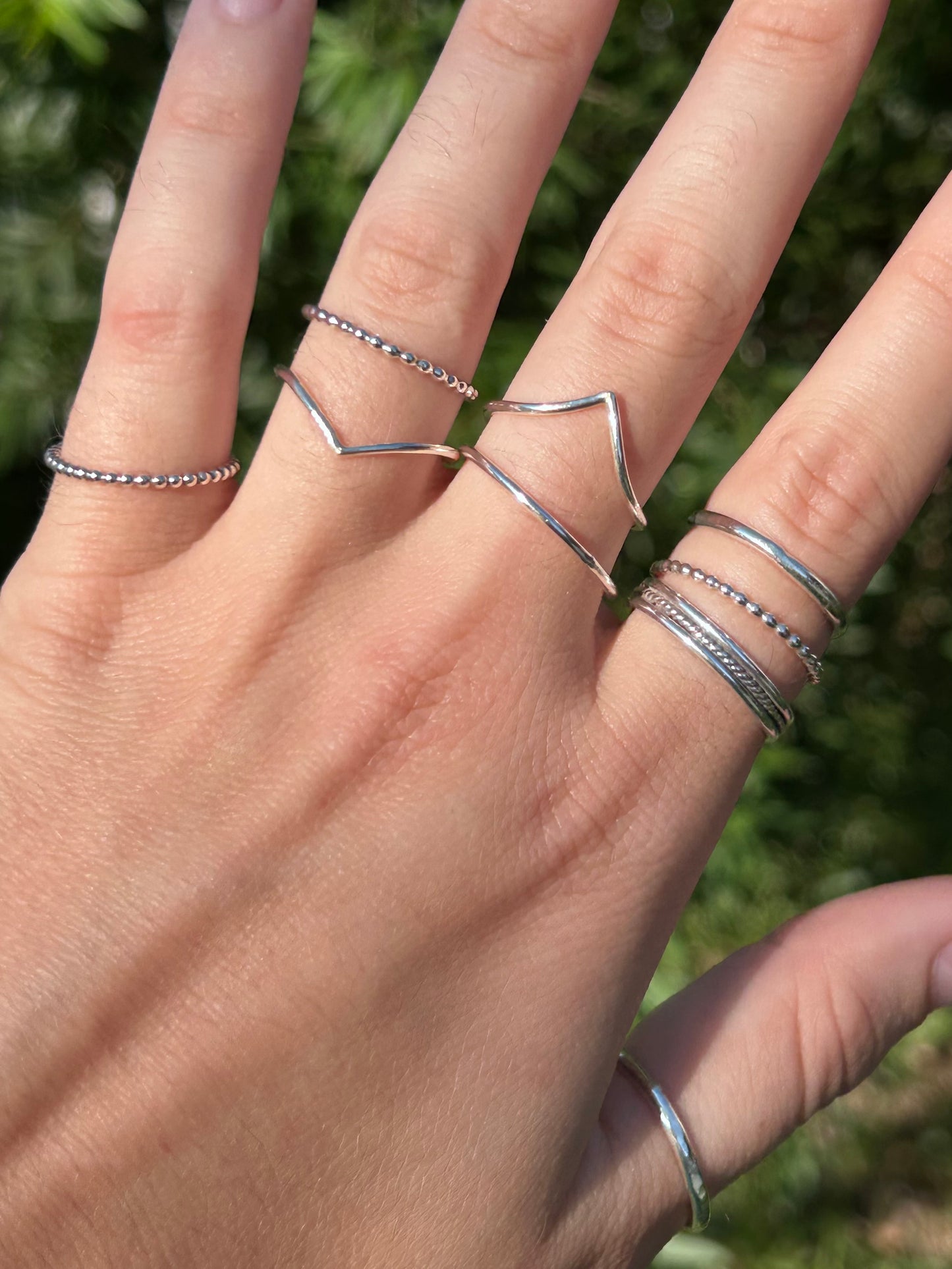Sterling Silver Stacking Ring Bands