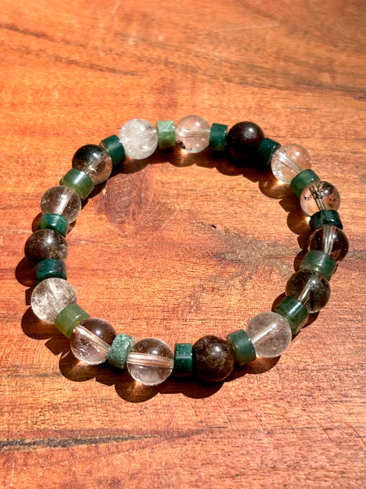 Garden Quartz & Fancy Jasper Gemstone Bracelet