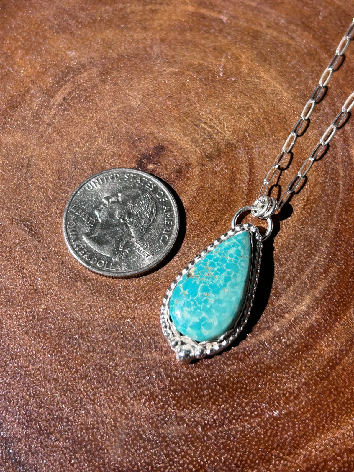 Sierra Bella Turquoise Gemstone Sterling Silver Pendant Necklace