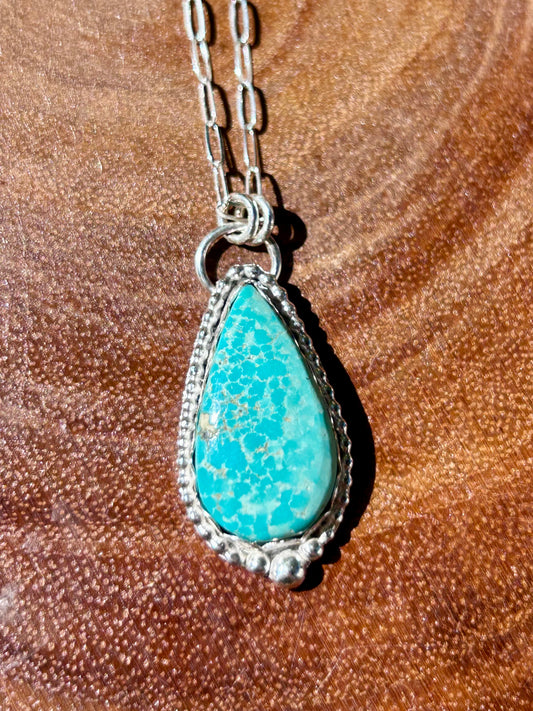 Sierra Bella Turquoise Gemstone Sterling Silver Pendant Necklace