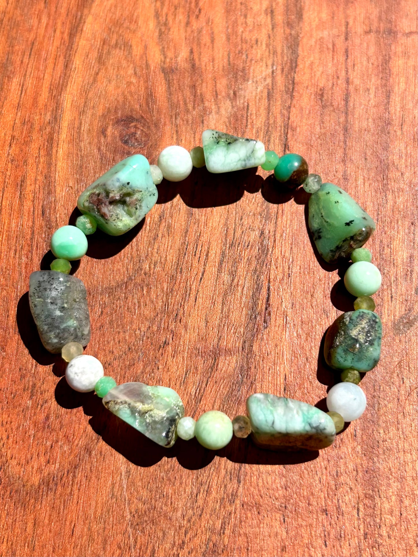 Chrysoprase Gemstone Bracelet