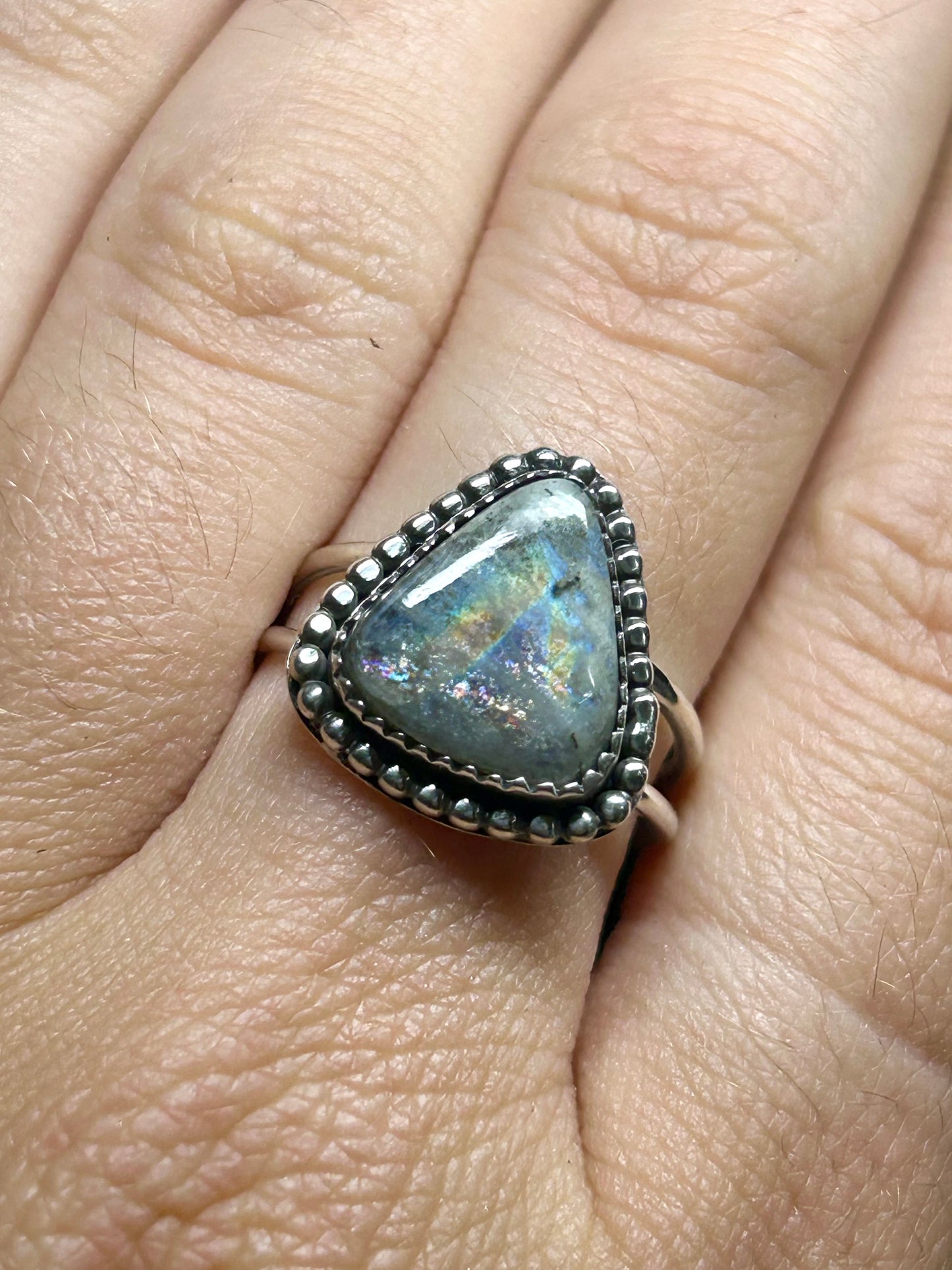 Labradorite Sterling Silver Ring, Size 7