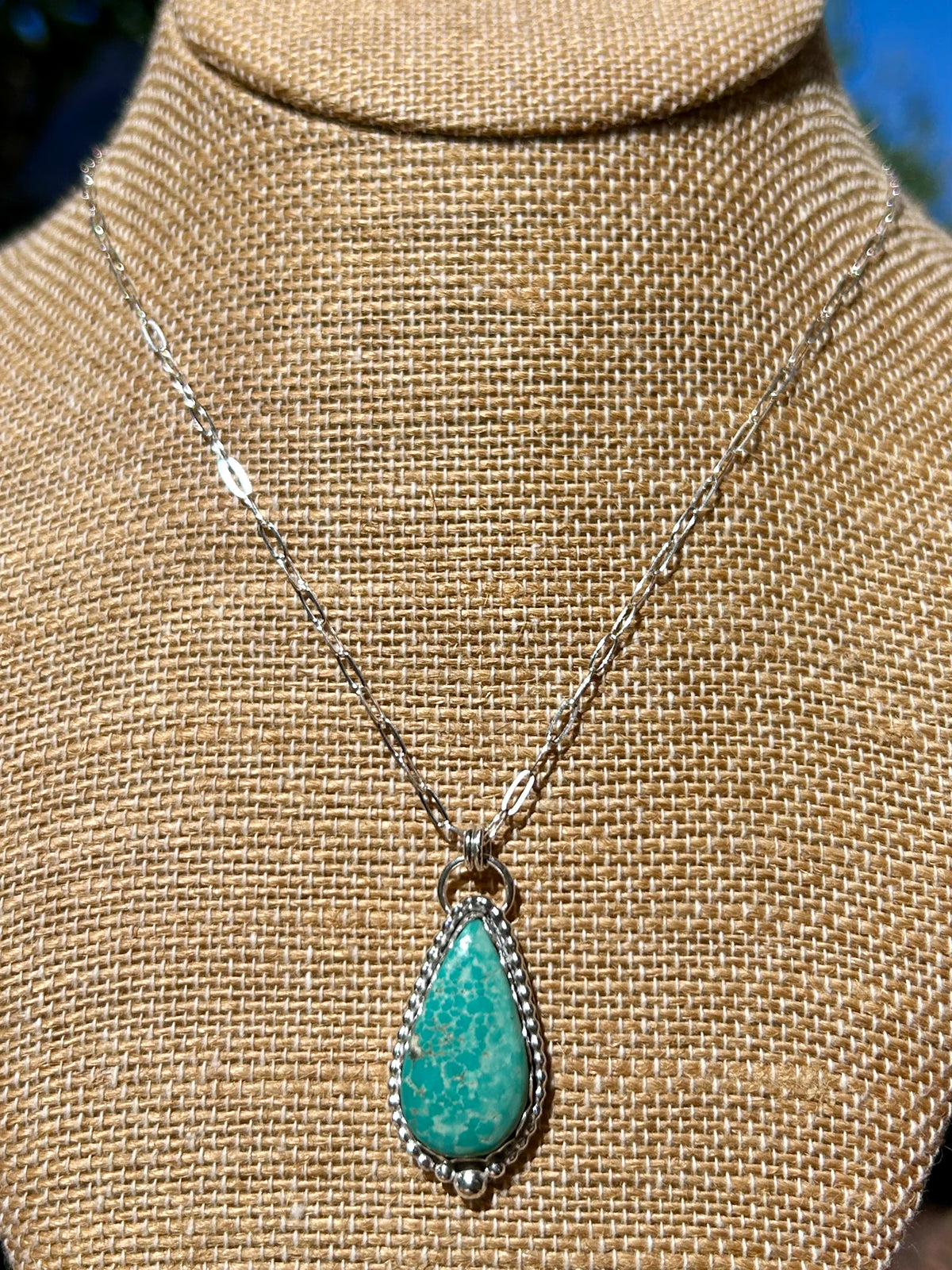Sierra Bella Turquoise Gemstone Sterling Silver Pendant Necklace