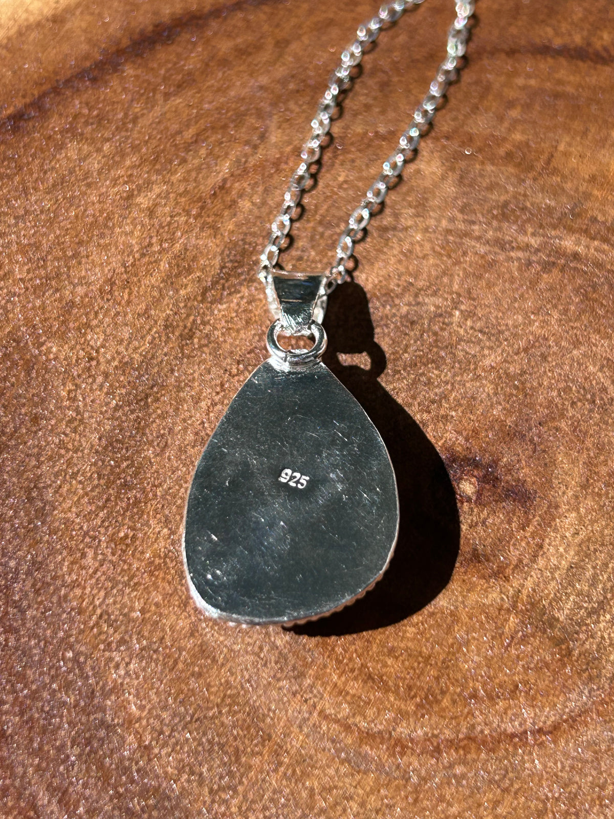 Shattuckite Gemstone Sterling Silver Pendant Necklace