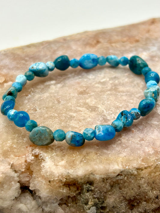 Blue Apatite Gemstone Bracelet