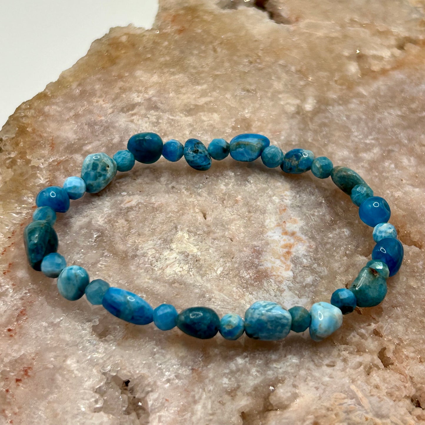 Blue Apatite Gemstone Bracelet
