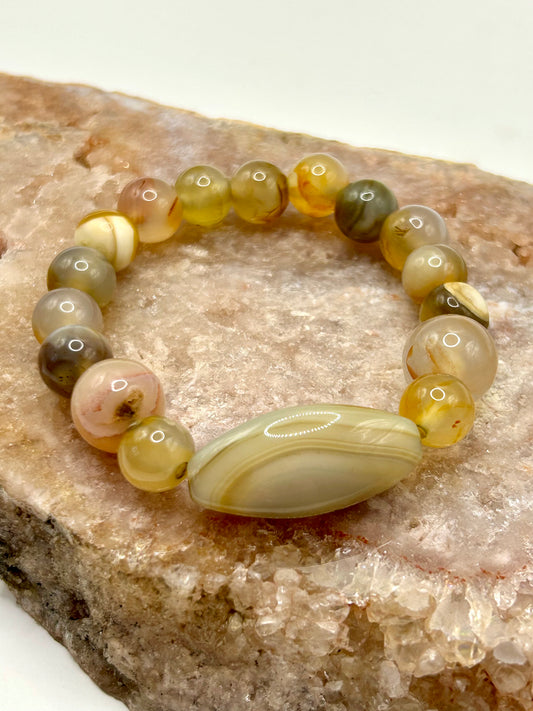 Chinese Agate Gemstone Bracelet