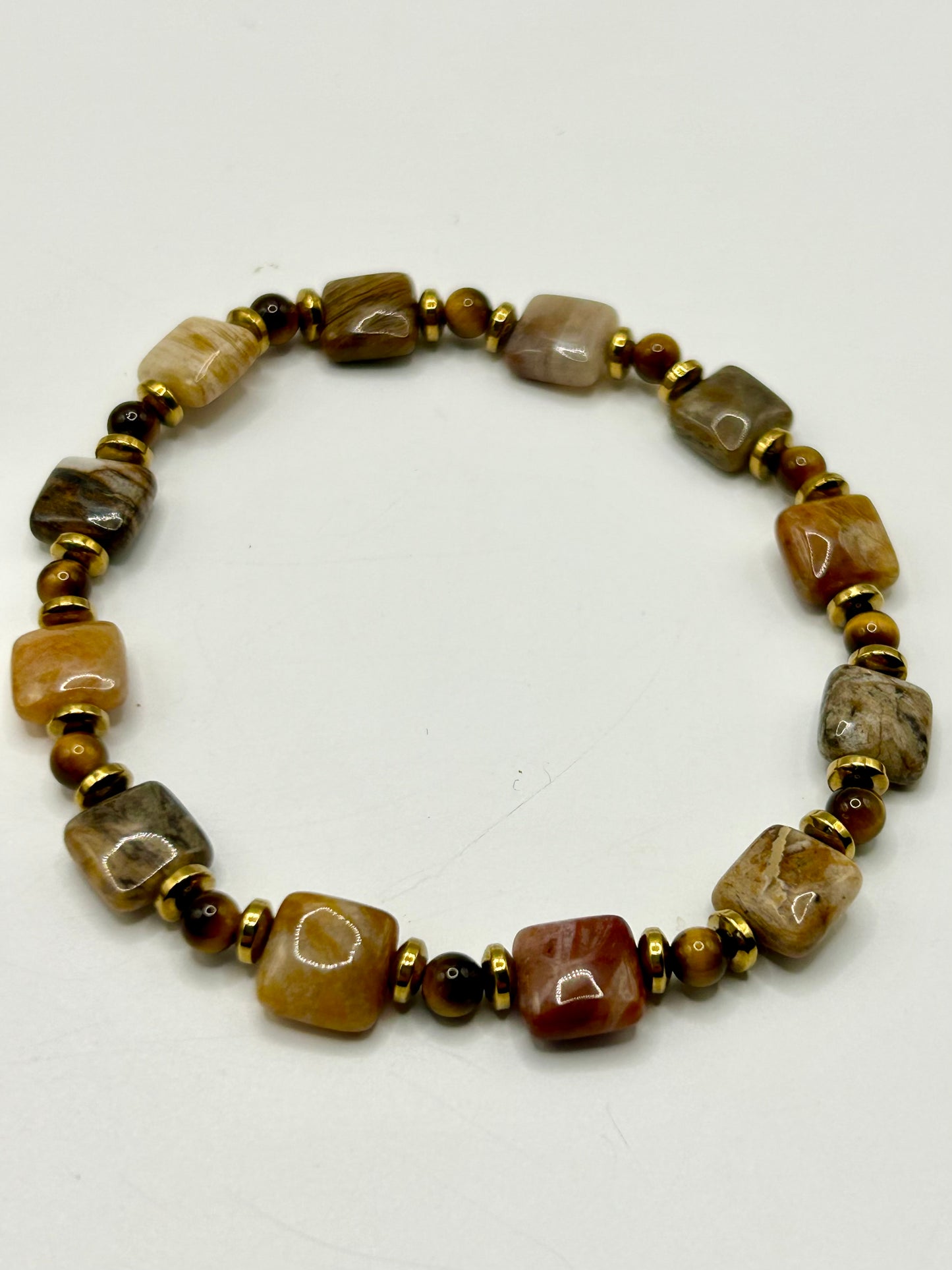 Pietersite & Tiger’s Eye Gemstone Bracelet