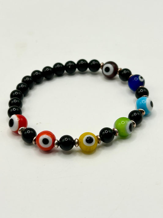 Evil Eye & Black Onyx Gemstone Bracelet