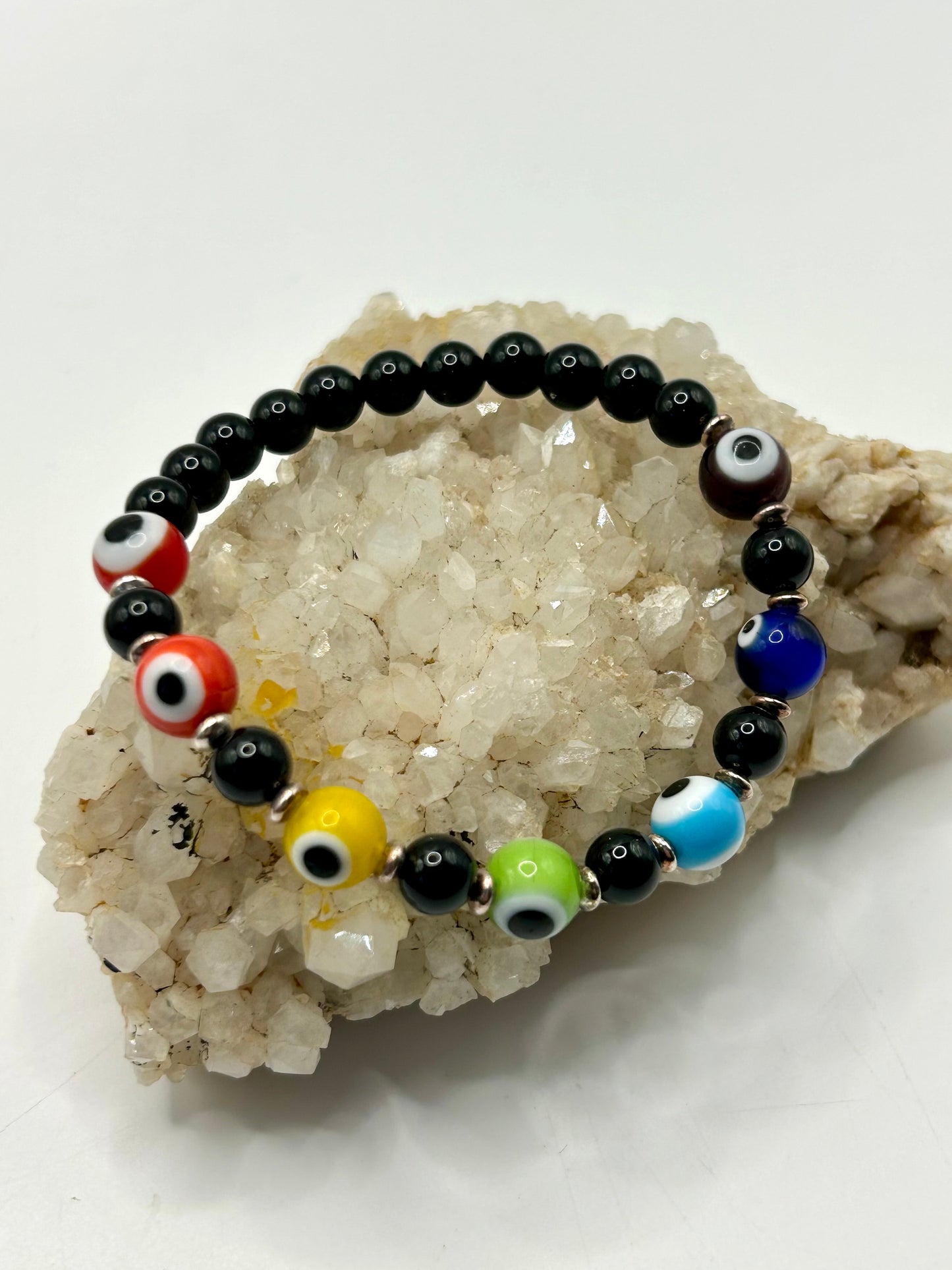 Evil Eye & Black Onyx Gemstone Bracelet