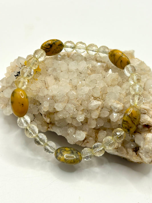 Citrine & Yellow Jasper Gemstone Bracelet