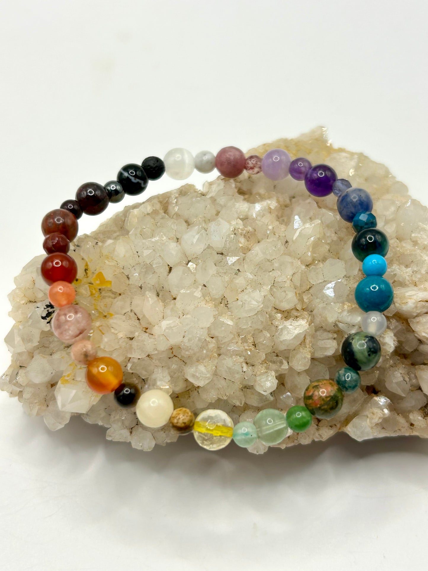 Rainbow Ombre Mixed Gemstone Bracelet