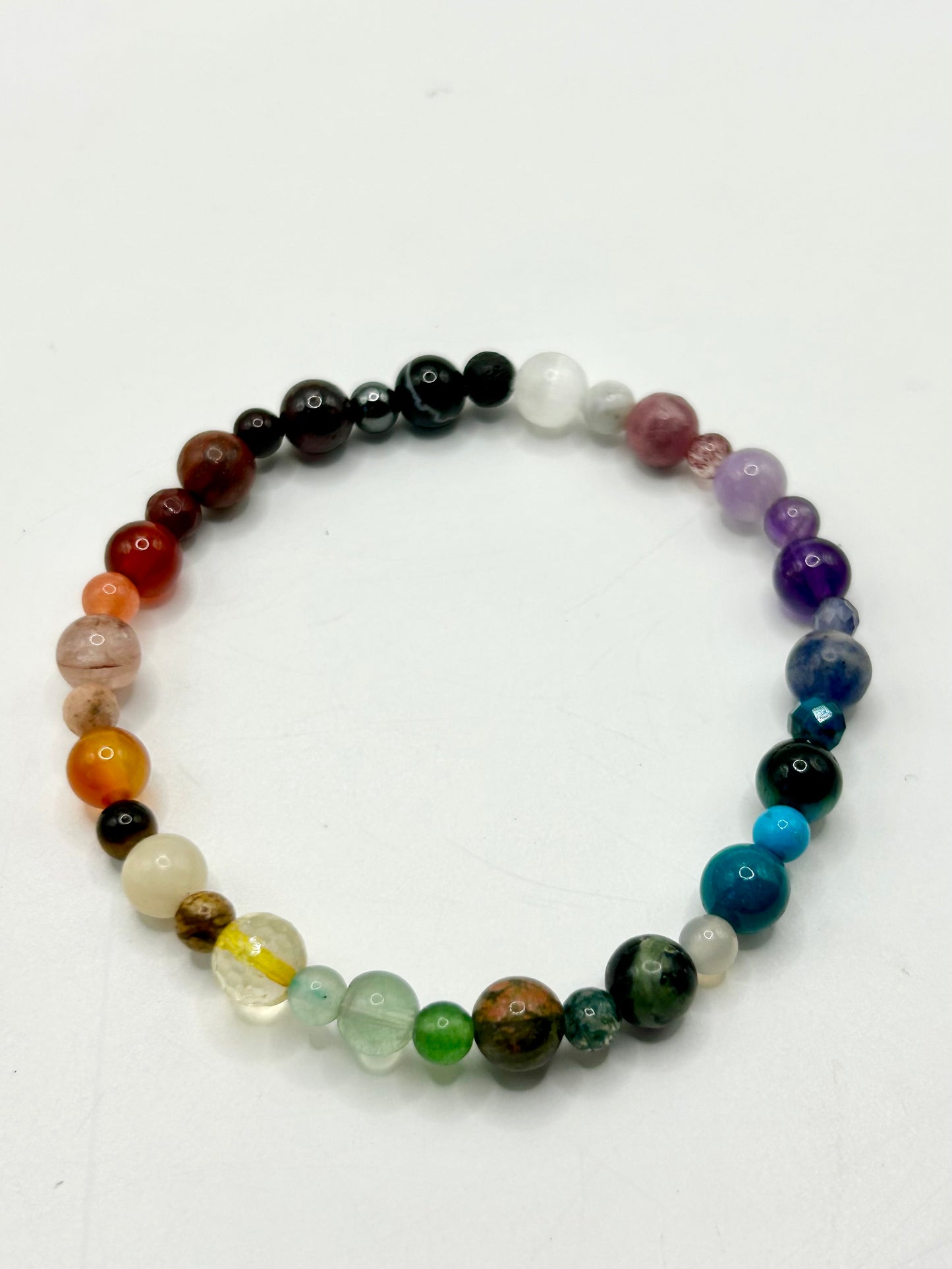 Rainbow Ombre Mixed Gemstone Bracelet