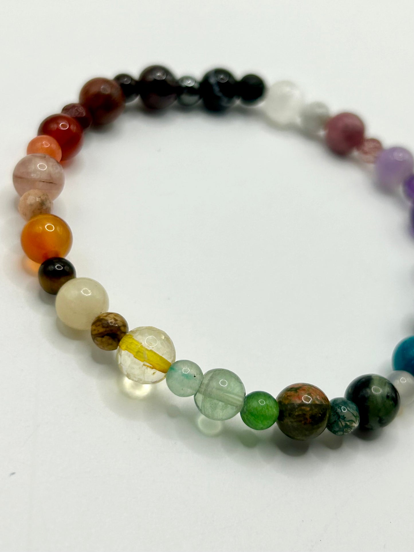 Rainbow Ombre Mixed Gemstone Bracelet