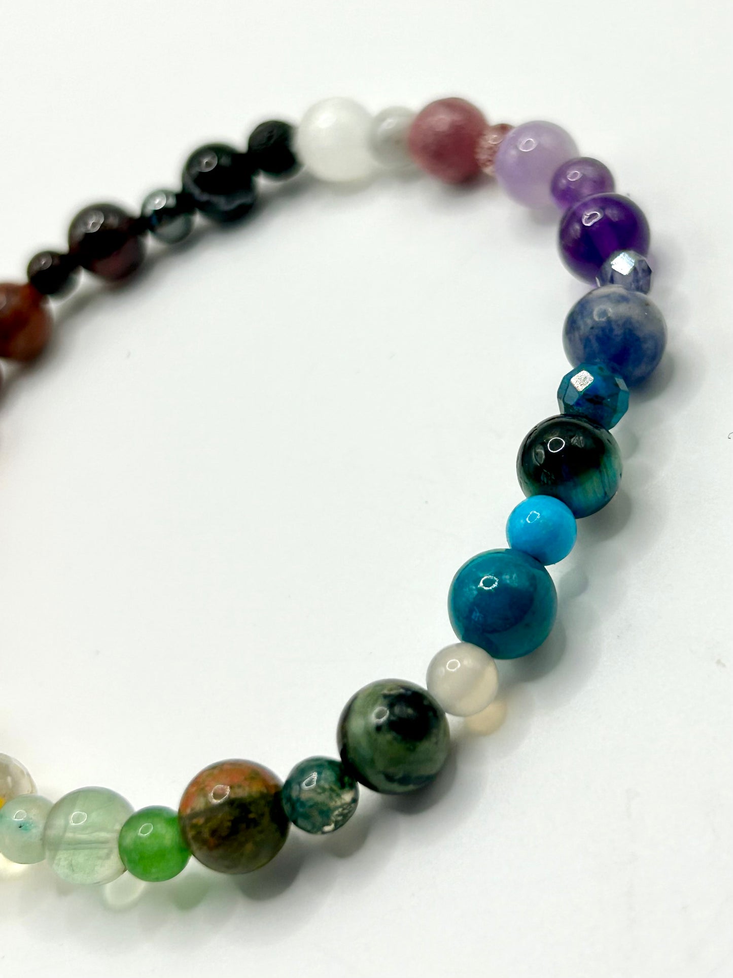 Rainbow Ombre Mixed Gemstone Bracelet