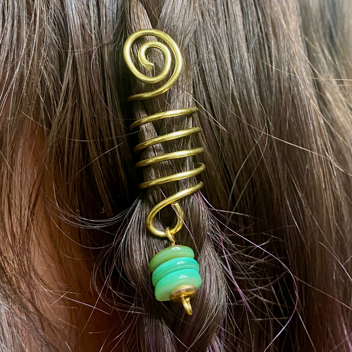 Wire Spiral Wrap Hair Jewelry