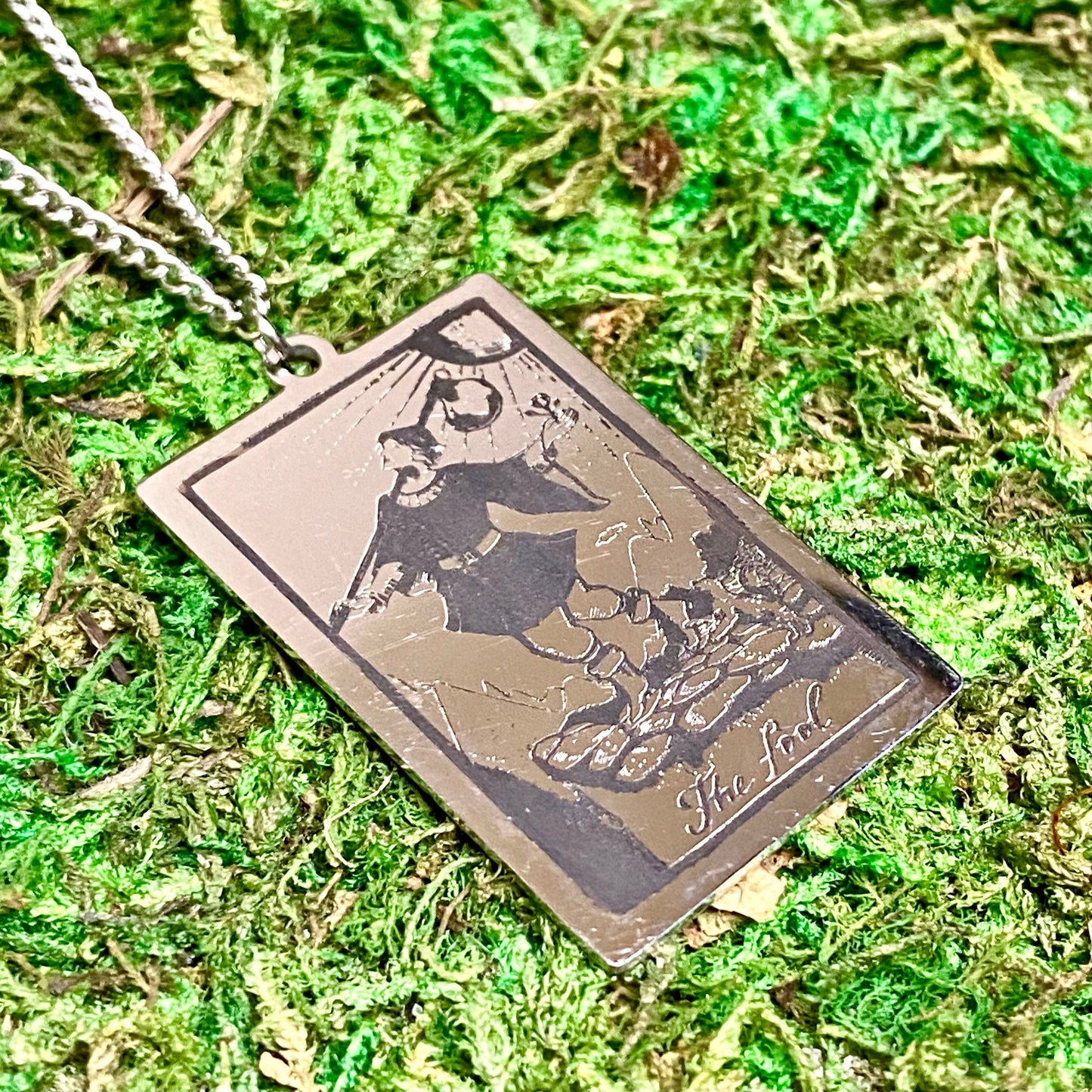 The Fool Tarot Card Necklace.