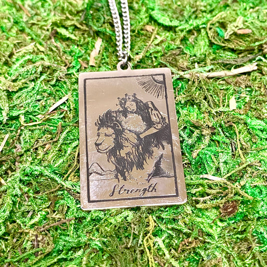 Strength Tarot Card Necklace.