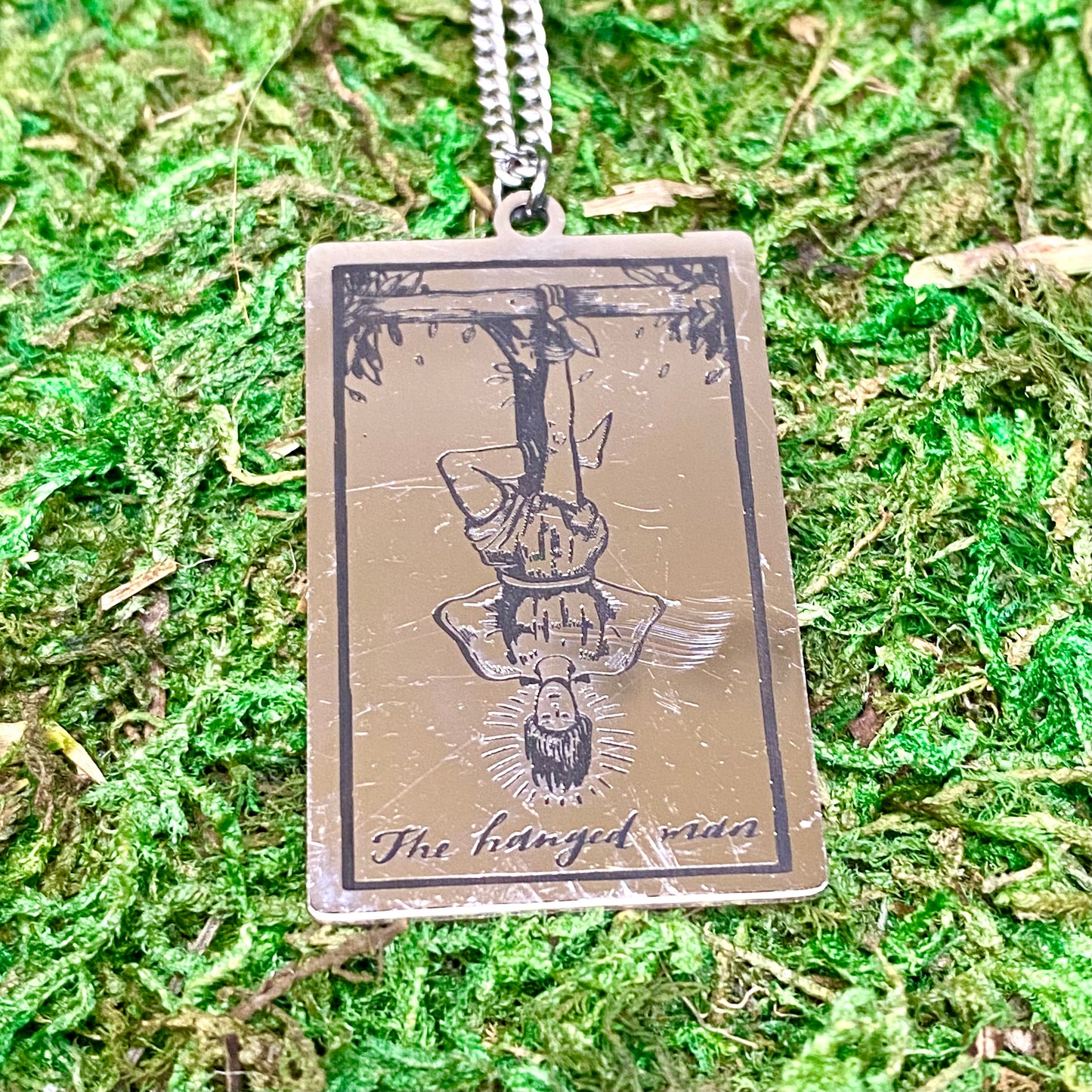 The Hanged Man Tarot Card Necklace